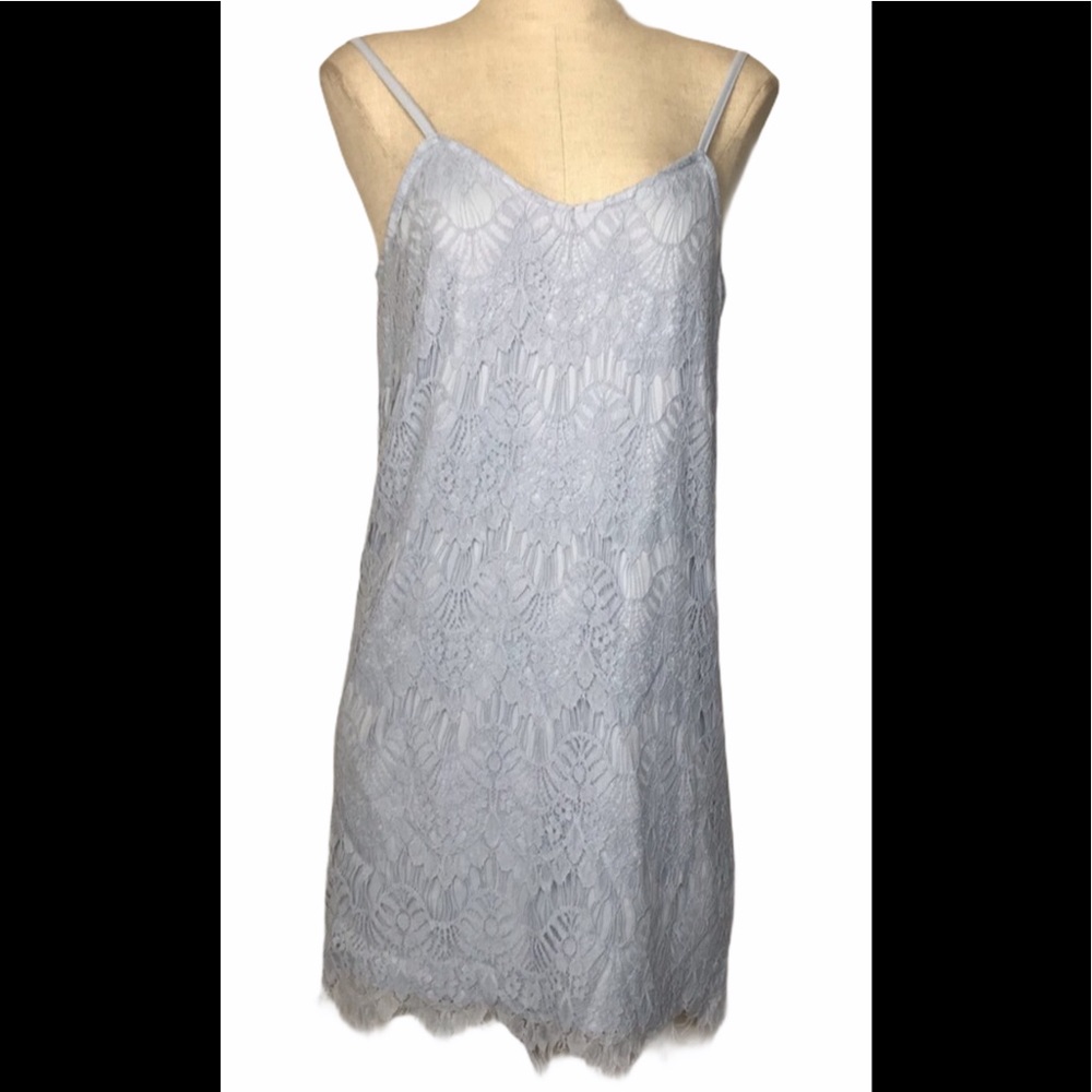LOVE, FIRE zen blue lace dress Medium